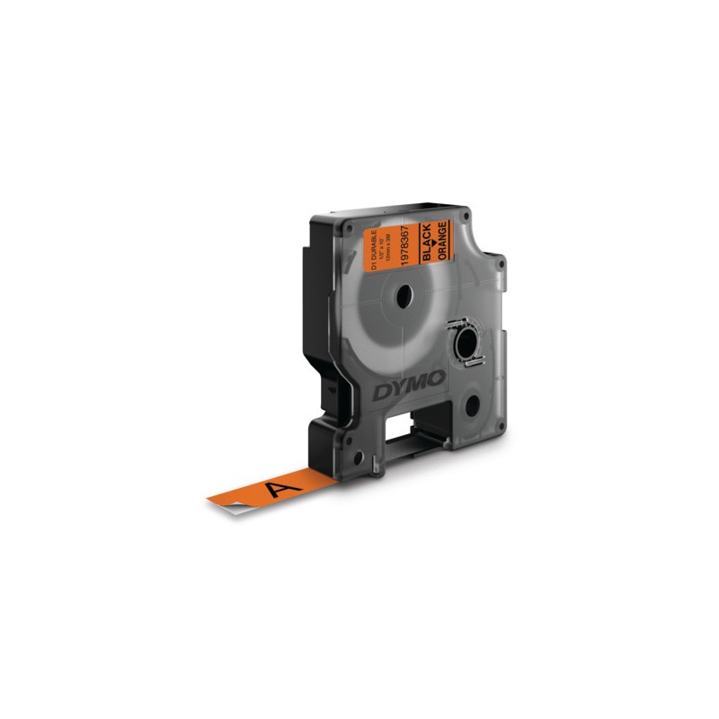 Image of DYMO D1 - Durable Etichette nero su arancio 12mm x 3m