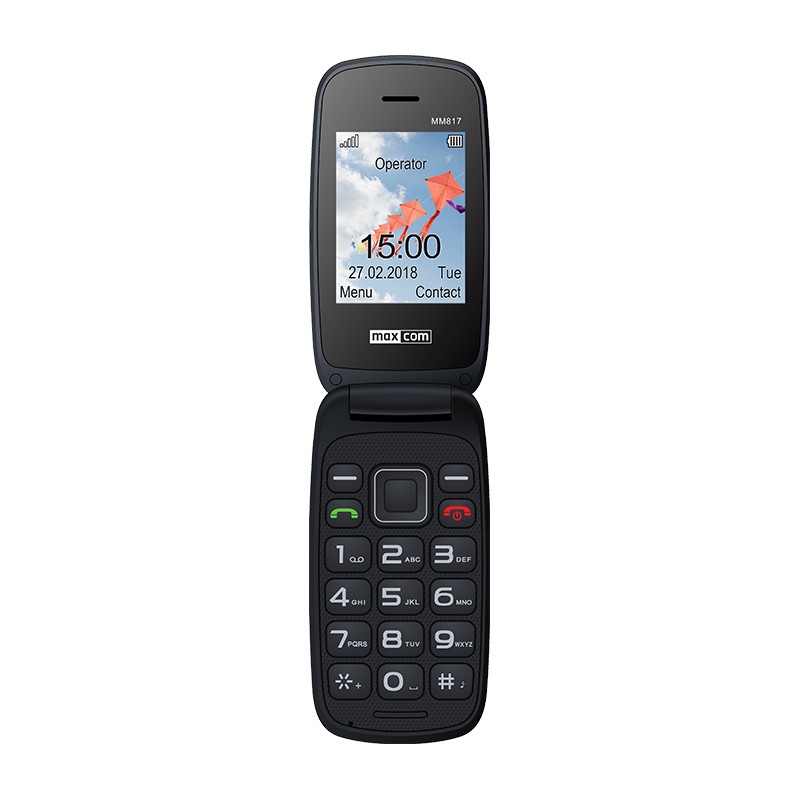 MaxCom MM817 6.1 cm (2.4") 78 g Nero, Rosso Telefono per anziani
