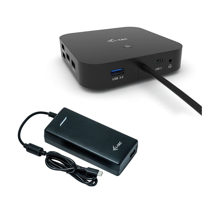 Image of i-tec USB-C Dual Display Docking Station with Power Delivery 100 W + Universal Charger