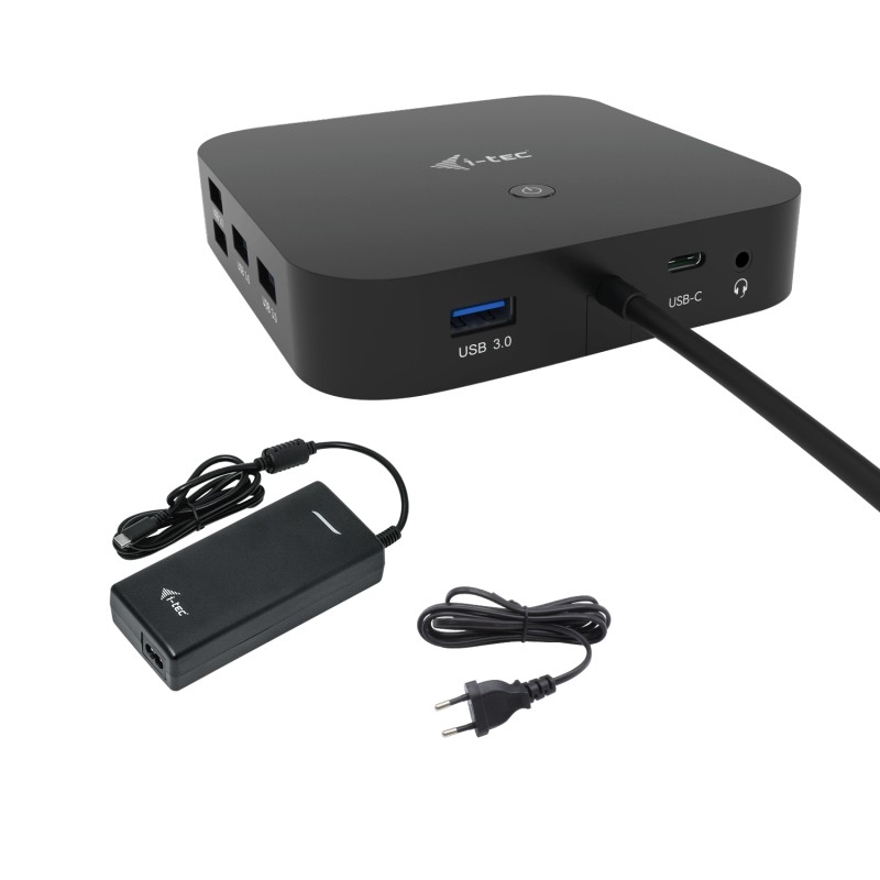 Image of i-tec USB-C HDMI DP Docking Station with Power Delivery 100 W + Universal Charger