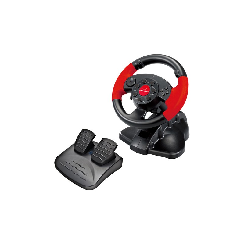 Image of xlyne EG103 periferica di gioco Nero, Rosso Volante Digitale PC, Playstation 2. 3