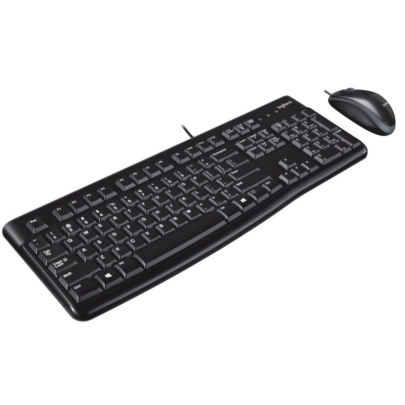 Image of Logitech Desktop MK120 tastiera Mouse incluso USB QWERTY Inglese britannico Nero