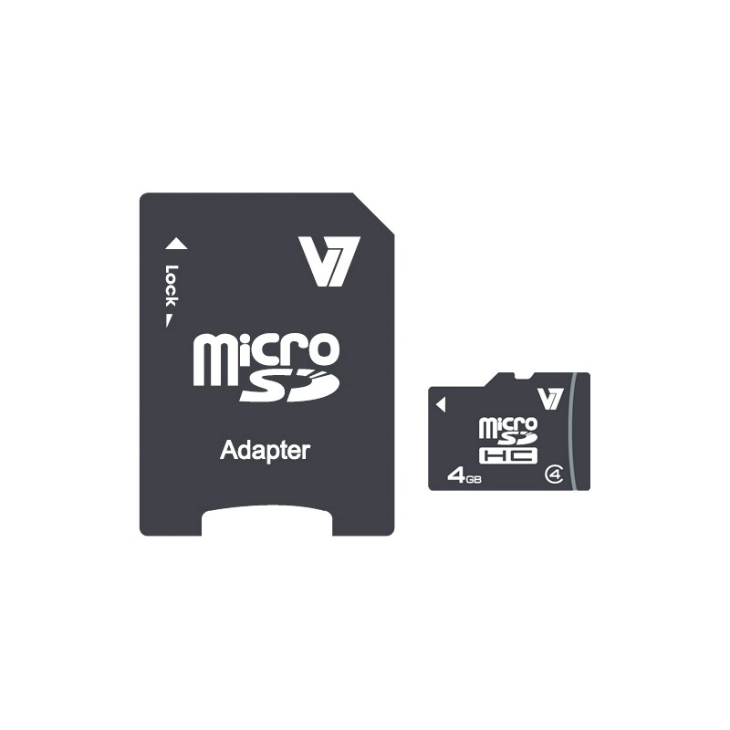 Image of V7 Micro Scheda SDHC Classe 4 DA 4GB + Adattatore