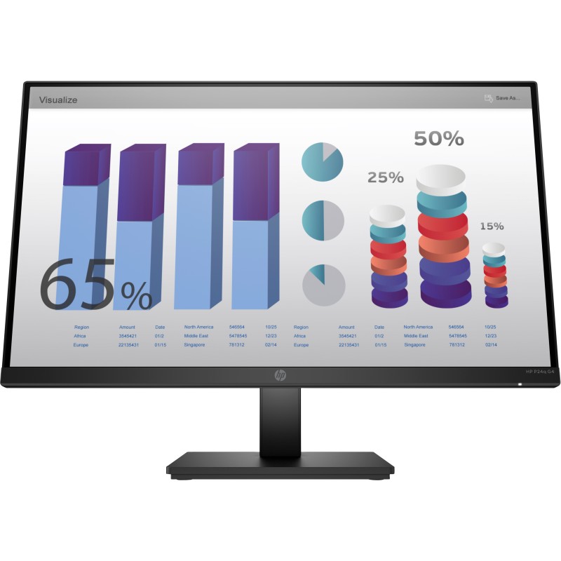 Image of HP P24q G4 Monitor PC 60.5 cm (23.8") 2560 x 1440 Pixel Quad HD LED Nero