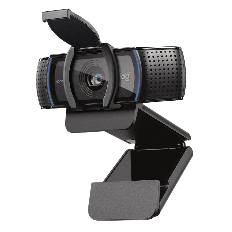 Logitech C920S HD Pro Webcam, Videochiamata Full 1080p/30fps, Audio Stereo ?Chiaro, ?Correzione Luce HD, Privacy Shutter