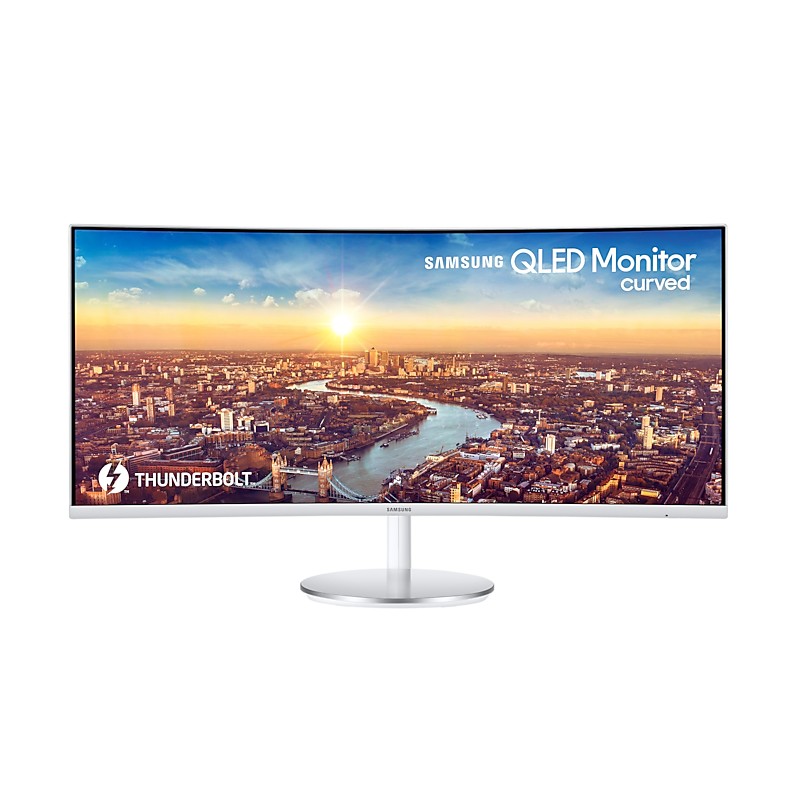 Image of Samsung C34J791WTP Monitor PC 86.4 cm (34") 3440 x 1440 Pixel UltraWide Quad HD QLED Argento, Bianco