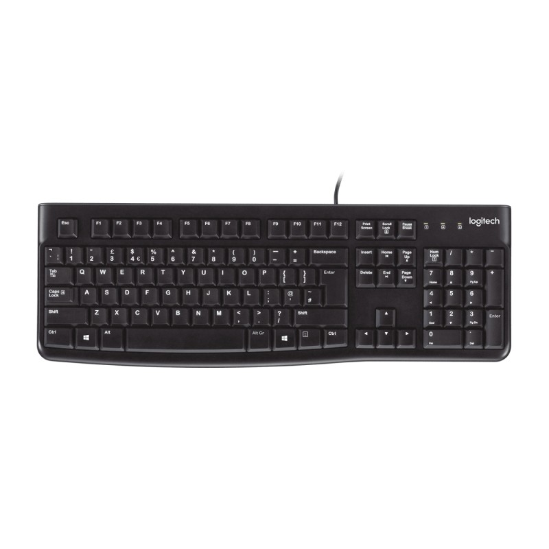 Image of Logitech K120 Corded Keyboard tastiera USB QWERTY Ceco, Ungherese, Polacco, Turco Nero