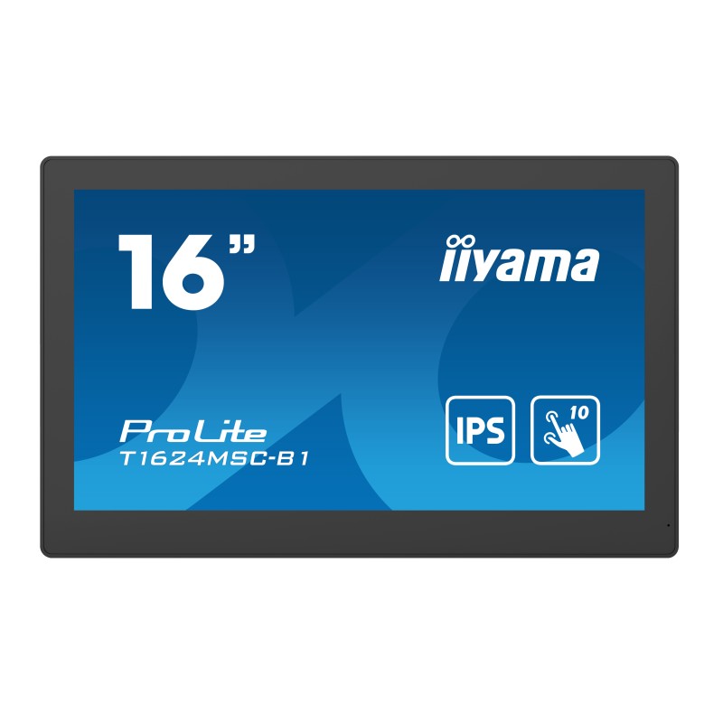 Image of iiyama T1624MSC-B1 visualizzatore di messaggi Pannello piatto interattivo 39.6 cm (15.6") LCD 450 cd/m² Full HD Nero Touch