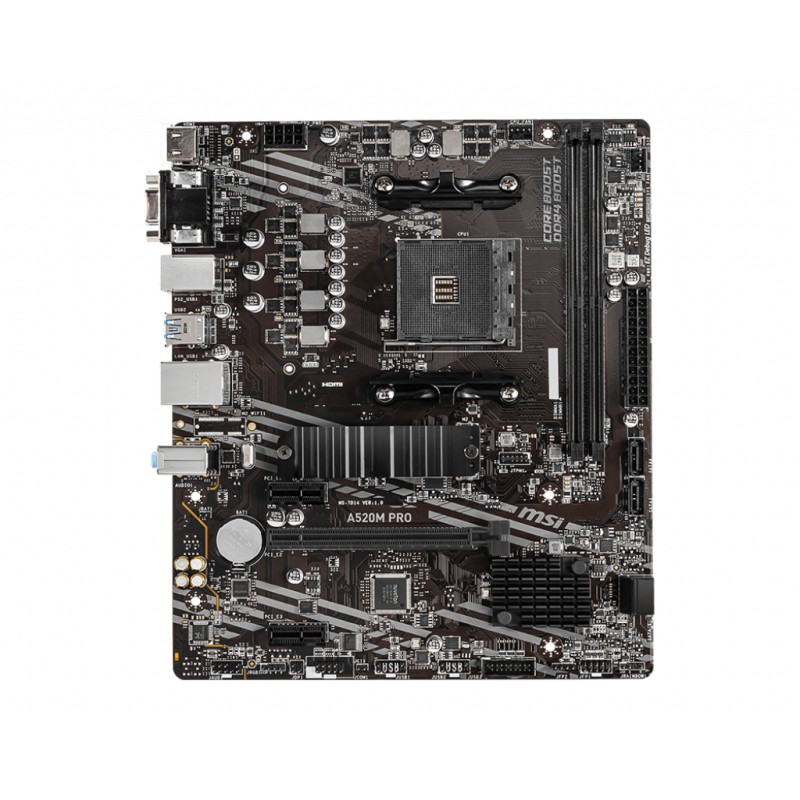 Image of MSI A520M PRO scheda madre AMD A520 Socket AM4 micro ATX