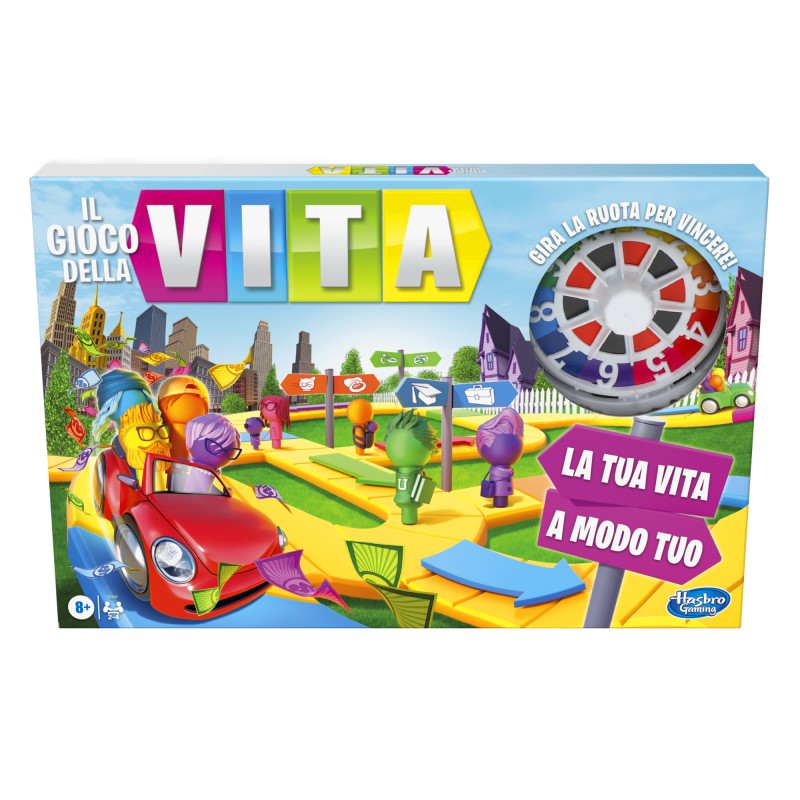 Image of Hasbro Gaming il gioco della Vita, famiglia, da tavolo per bambini dagli 8 anni in su, 2-4 giocatori
