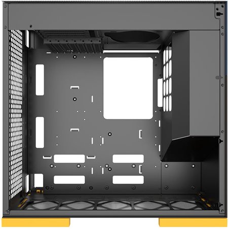 Geometric Future Cowboy Case Mid Tower No-Power Vetro Temperato minITX/mATX/ATX/SSI-EEB Argento