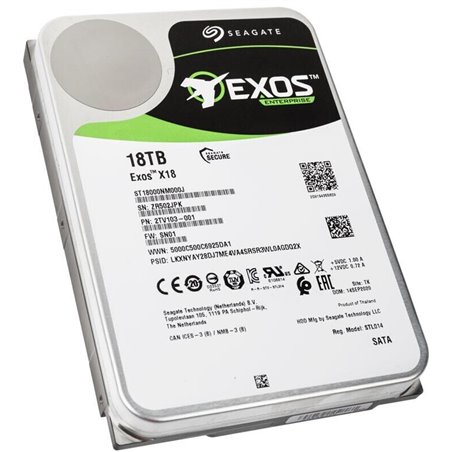 (RICONDIZIONATO) HARD DISK 18 TB EXOS X18 SATA 3 3.5" NAS (ST18000NM000J)