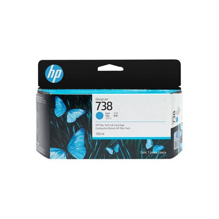 HP 738 130-ml Cyan DesignJet Ink Cartridge tinteiro