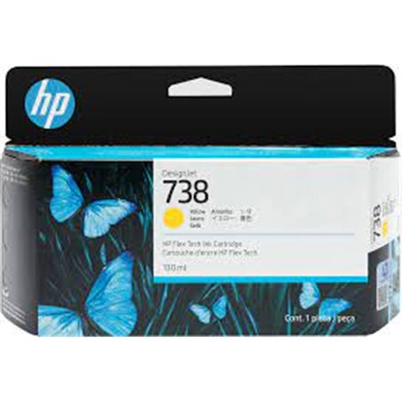 HP 738 130-ml Yellow DesignJet Ink Cartridge tinteiro