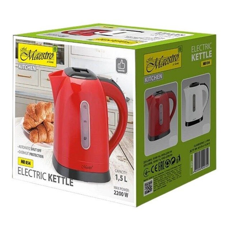 Image of MAESTRO electric kettle 1 5 l MR-034-RED