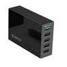 Orico QSL - 5U - EU - BK Chargeur secteur 40W 4*USB 5V - 1*USB 12V QC 2 . 0 Noir
