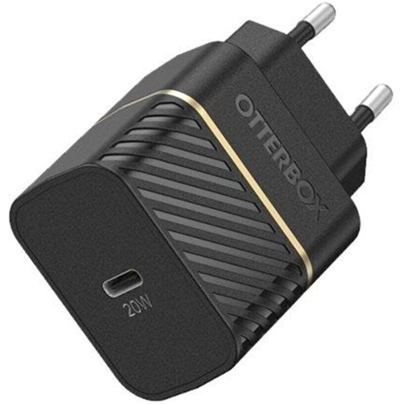 OtterBox EU Wall Charger 20W - 1X USB-C 20W USB-PD + USB C-C Cable 1m Black