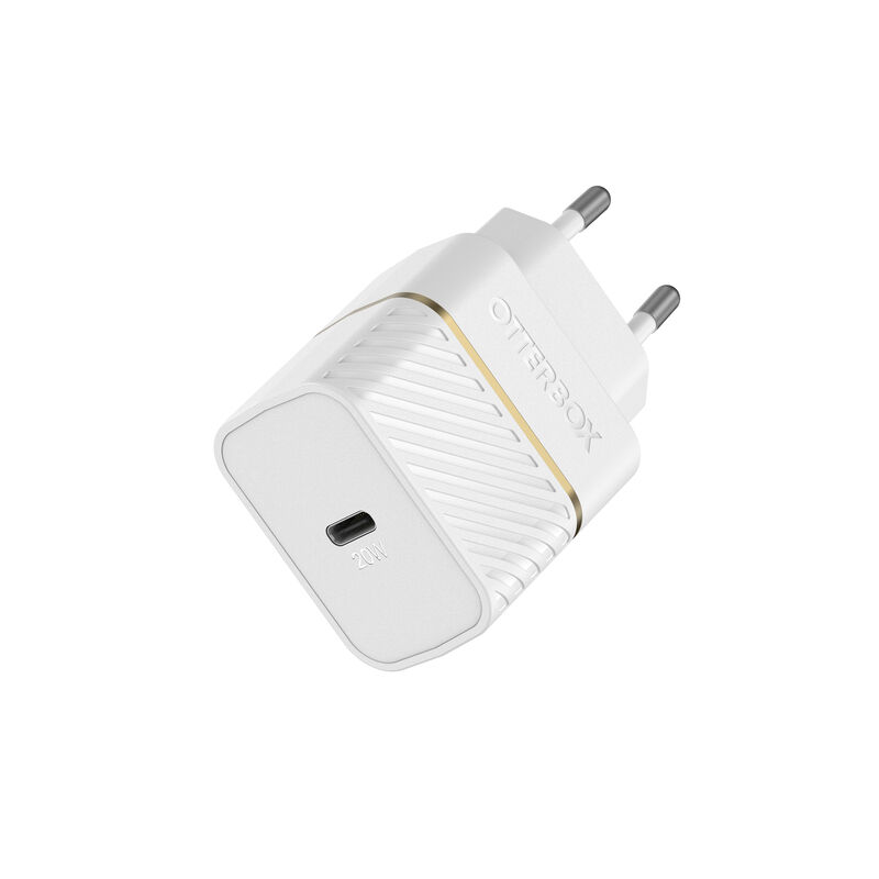 OtterBox EU Wall Charger 20W - 1X USB-C 20W USB-PD + USB C-Lightning Cable 1m White