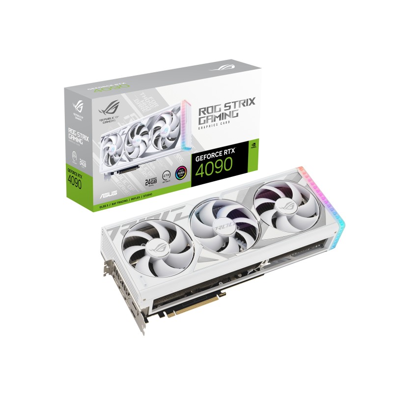 Image of ASUS ROG -STRIX-RTX4090-24G-WHITE NVIDIA GeForce RTX 4090 24 GB GDDR6X