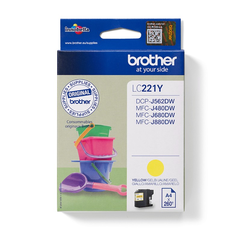 Image of Brother LC221Y cartuccia Inkjet 1 pz Originale Giallo