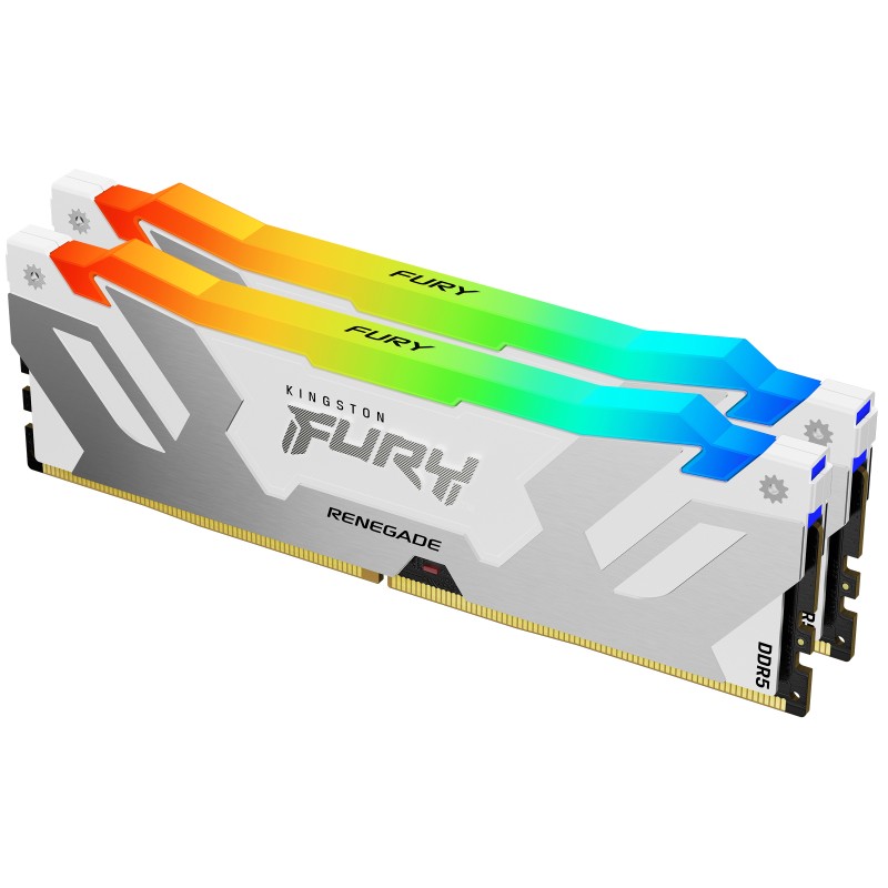 Image of Kingston Technology FURY 32GB 7200MT/s DDR5 CL38 DIMM (Kit of 2) Renegade RGB bianco XMP057