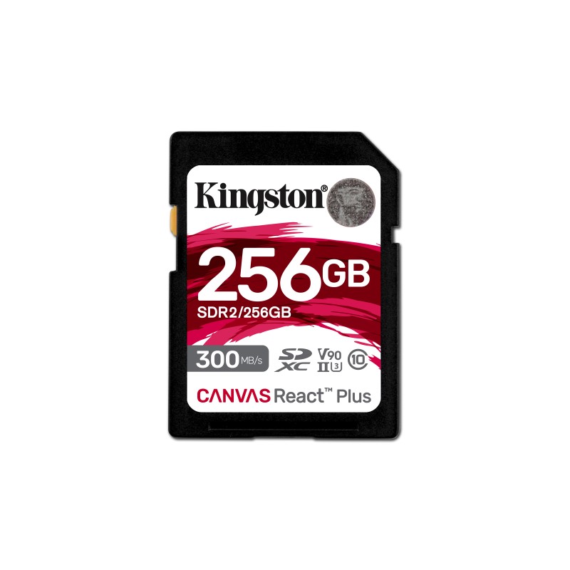 Image of Kingston Technology 256GB Canvas React Plus SDXC UHS-II 300R/260W U3 V90 for Full HD/4K/8K