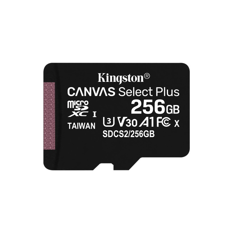 Image of Kingston Technology Scheda micSDXC Canvas Select Plus 100R A1 C10 da 256GB confezione singola senza adattatore
