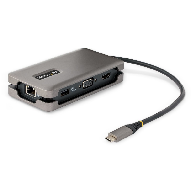 Image of StarTech.com Adattatore Multiporta USB-C - Docking Station USB Type C con HDMI/VGA 4K60Hz Hub a 3 porte (1x ricarica) PD 100W