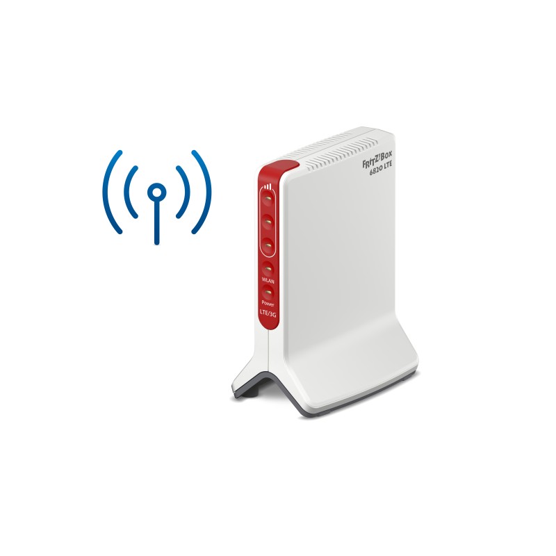AVM FRITZ!Box Box 6820 LTE International router wireless Gigabit Ethernet Banda singola (2.4 GHz) 4G Rosso, Bianco