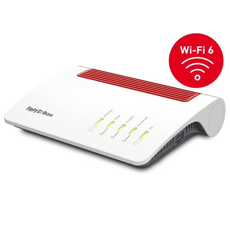Image of AVM FRITZ!Box 7590 AX router wireless Gigabit Ethernet Dual-band (2.4 GHz/5 GHz) Bianco