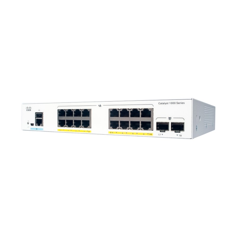 Cisco Catalyst C1000-16P-2G-L switch di rete Gestito L2 Gigabit Ethernet (10/100/1000) Supporto Power over (PoE) Grigio