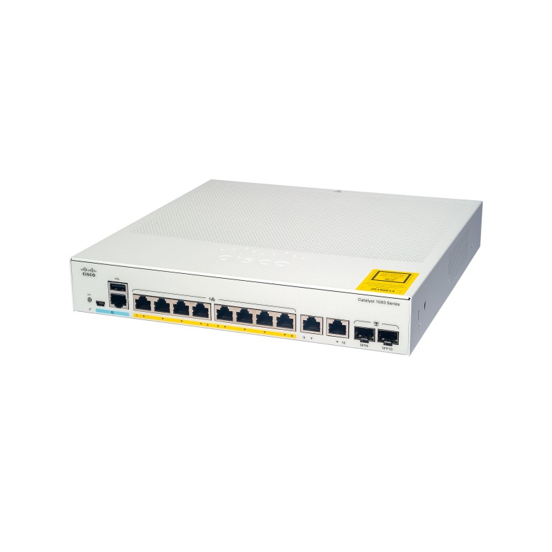 Cisco Catalyst C1000-8FP-2G-L switch di rete Gestito L2 Gigabit Ethernet (10/100/1000) Supporto Power over (PoE) Grigio