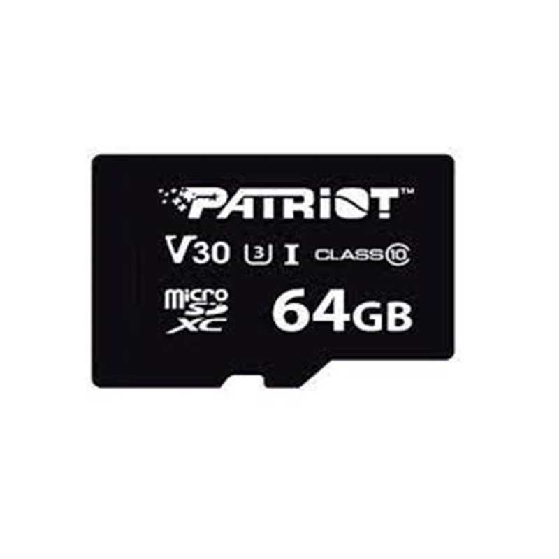 Image of Patriot VX Series 64GB MicroSDXC V30 Class 10 UHS-I U3 4K UHD Memory Card PSF64GVX31MCX