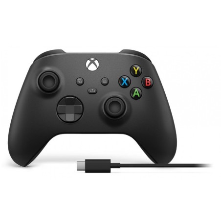 Microsoft Xbox Wireless Controller + USB-C Cable Zwart Bluetooth USB Gamepad Analoog digitaal PC, Xbox One, Xbox Series S, Xbox