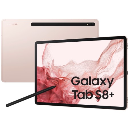 Samsung Galaxy Tab S8+ WiFi SM-X800 Qualcomm Snapdragon 128 GB 31,5 cm (12.4") 8 GB Wi-Fi 6 (802.11ax) Android 12 Rosa dourado