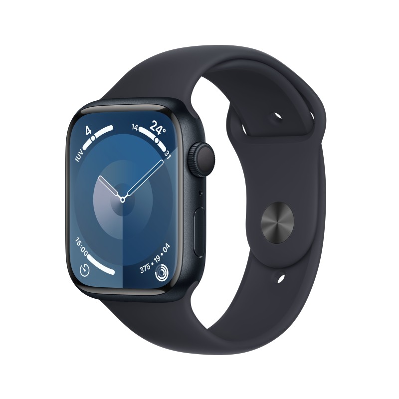 Image of Apple Watch Series 9 45 mm Digitale 396 x 484 Pixel Touch screen Nero Wi-Fi GPS (satellitare)
