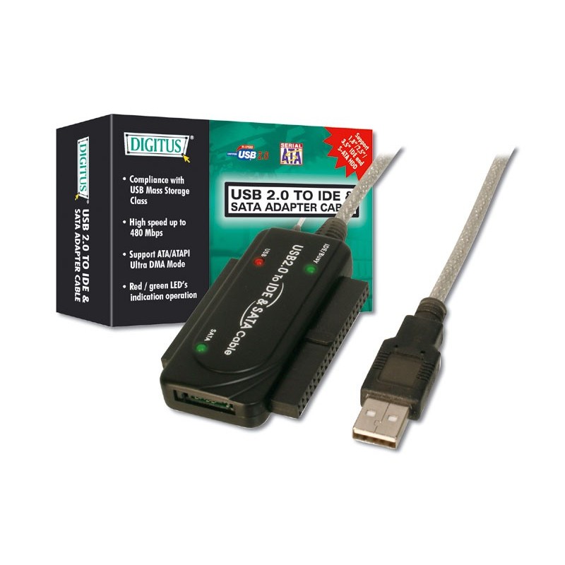 Image of Digitus USB2.0 to IDE and SATA Adapter Cable scheda di interfaccia e adattatore
