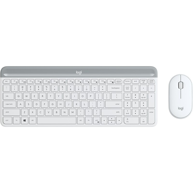Image of Logitech MK470 tastiera Mouse incluso RF Wireless AZERTY Francese Bianco