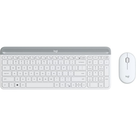 Logitech MK470 teclado Ratón incluido RF inalámbrico AZERTY Francés Blanco