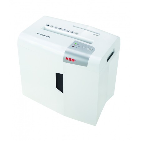 HSM S10 triturador de papel Corte en tiras 58 dB 22 cm Plata, Blanco