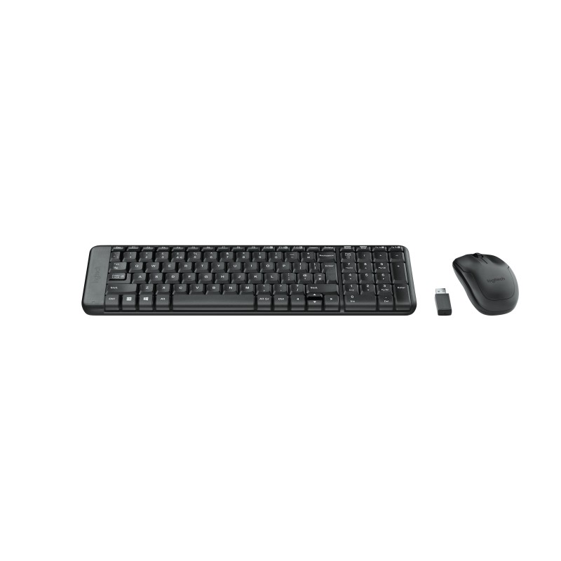 Image of Logitech Wireless Combo MK220 tastiera Mouse incluso RF Wireless QWERTY Greco Nero