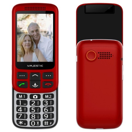 New Majestic 300087_RD Handy 7,11 cm (2.8") 123 g Rot Seniorentelefon