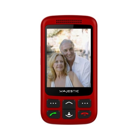 New Majestic 300087_RD telemóvel 7,11 cm (2.8") 123 g Vermelho Telefone para idosos