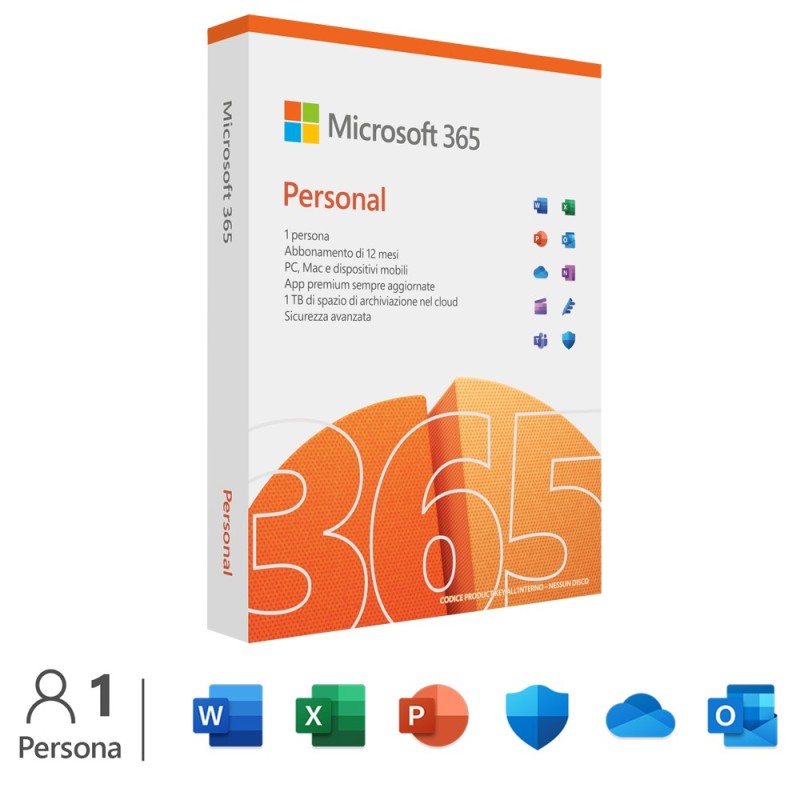 Image of Microsoft 365 Personal 1 licenza/e Abbonamento ITA 1 anno/i
