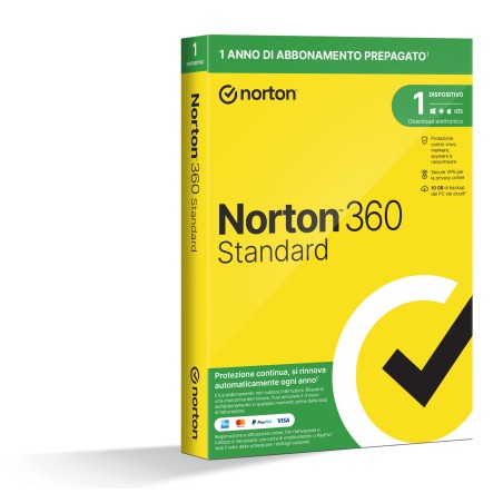 NortonLifeLock Norton 360 Standard Antivirusbeveiliging 1 licentie(s) 1 jaar