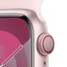 Apple Watch Series 9 GPS + Cellular Cassa 41mm in Alluminio Rosa con Cinturino Sport Rosa Confetto - M L