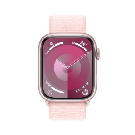 Apple Watch Series 9 GPS Cassa 45mm in Alluminio Rosa con Cinturino Sport Loop Rosa Confetto