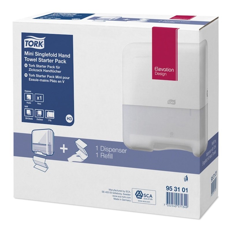 Image of Tork 953101 dispenser di asciugamani di carta Distributore di asciugamani di carta in fogli Bianco
