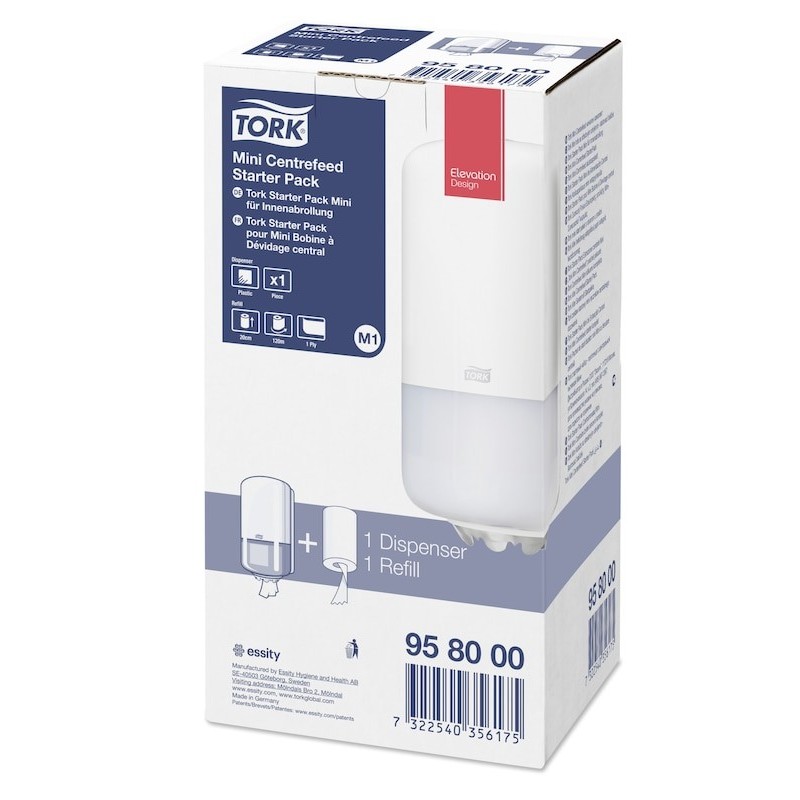 Image of Tork 958000 dispenser di asciugamani di carta Distributore di asciugamani di carta in rotolo Bianco
