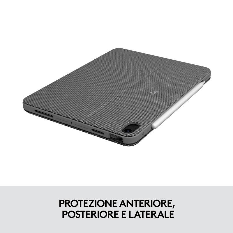 Image of Logitech Combo Touch Custodia con Tastiera per iPad Air (4. gen - 2020) - Tastiera Retroilluminata Rimovibile, Trackpad